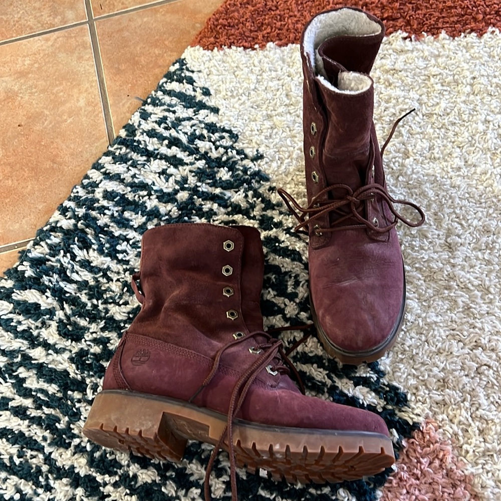 Timberland Suede Shearling Boots